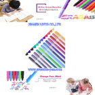 Пишущ ровно ясному воздуху цветного барьера бочонка 12 стираемую ручку