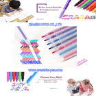 Дети крася ручку отметки Фриксион 8 цветов с ластиком
