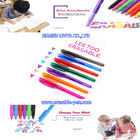 8 сортированная ручка Кликер тонкости 0.7мм Фриксион цвета